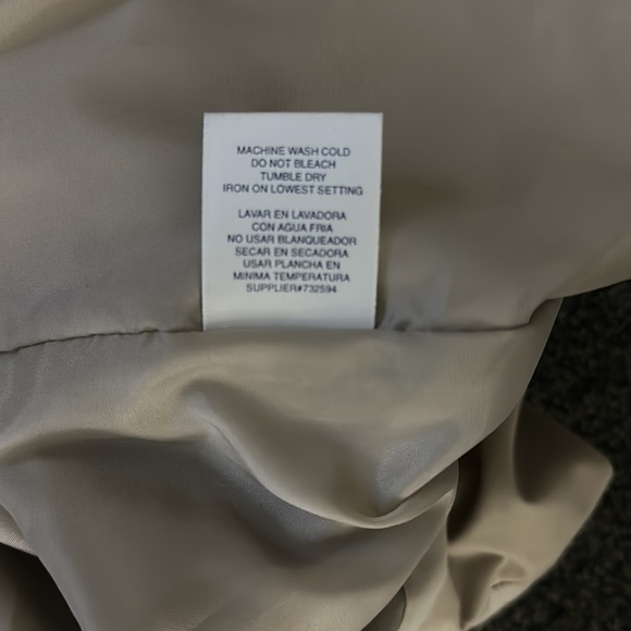 Cabin Creek Womens Coat W/Hood. 2XG. TanW/Pockets. Plaid Lining Mid Length. VTG - Picture 12 of 15